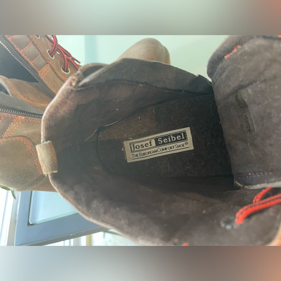 Joseph Seibel Brown Leather Ankle Boots / Wedge Booties - Size 10 US/ 40 EU 🌲 - Picture 8 of 14